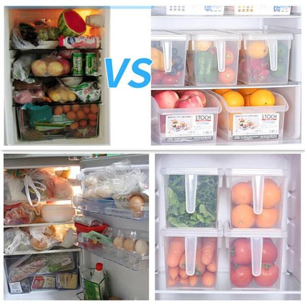 Strongwell Kotak Kontainer Makanan Kulkas Kitchen Storage Food Box 31x15.6x13CM Transparent