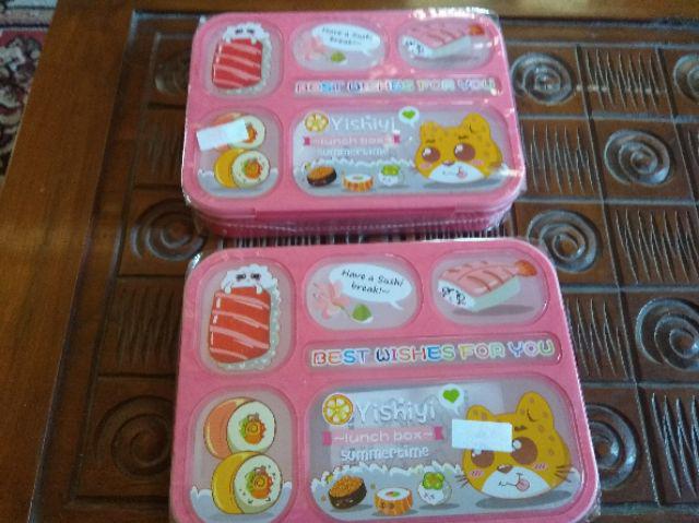 Lunch Box Kotak Tempat Makan Yooyee Anti Tumpah Sekat 6 589