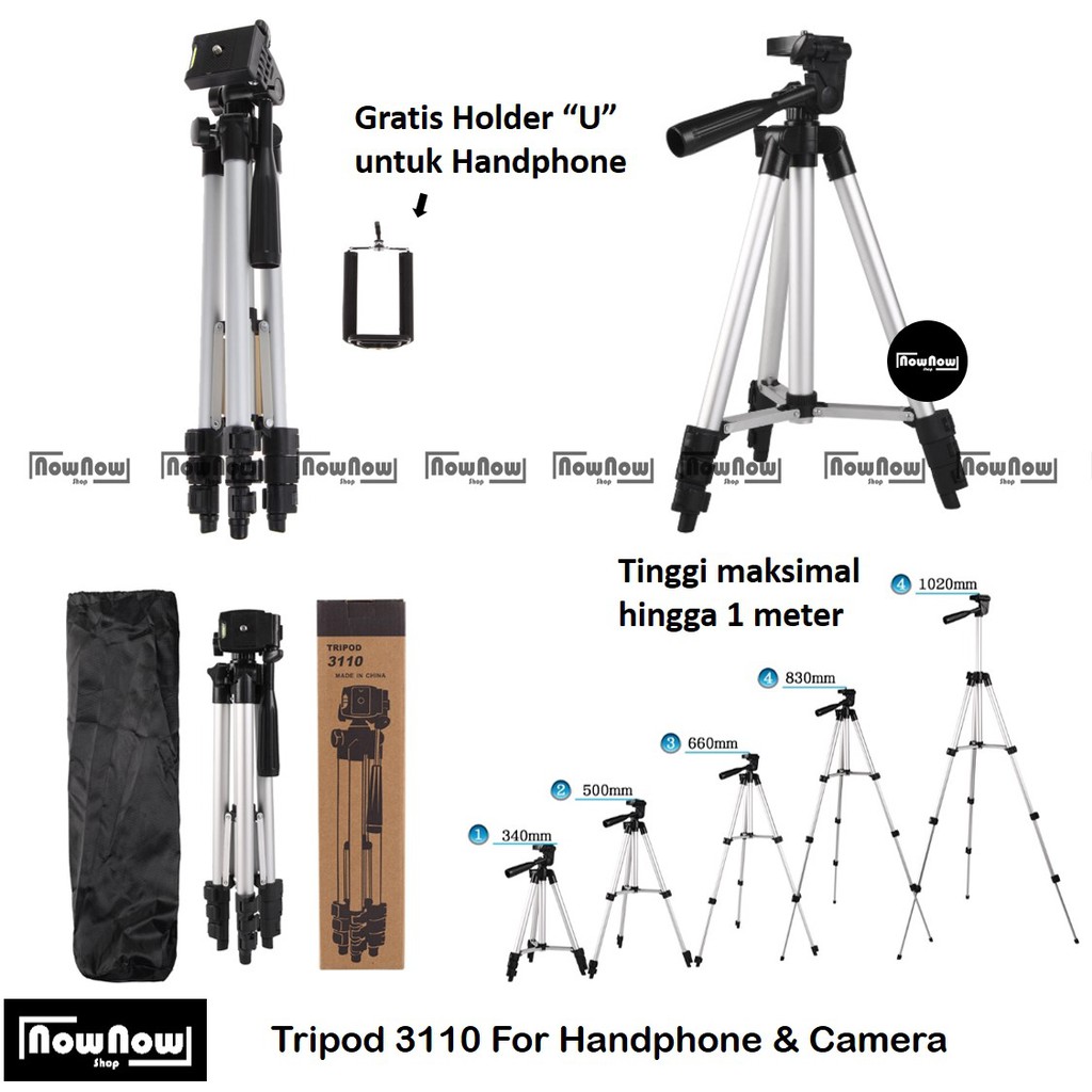 Tripod Hp Kamera 1 Meter Handphone Camera Mirroless DSLR Tripot Weifeng 3110 Professional Portable