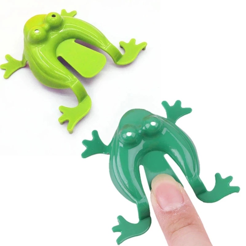 10pcs / Set Mainan Katak Lompat Mini Bahan Plastik Untuk Interaksi Orang Tua + Anak