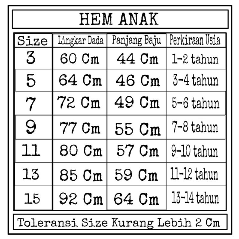 Hem Anak Daun Jati