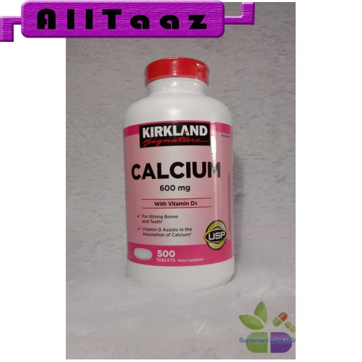 Kirkland calcium 600 mg + D3 (isi 500 )