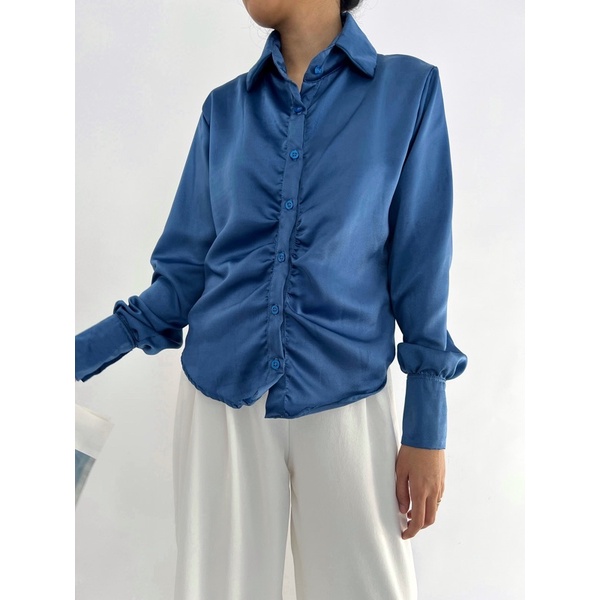 RUCHED TOP / ATASAN SATIN