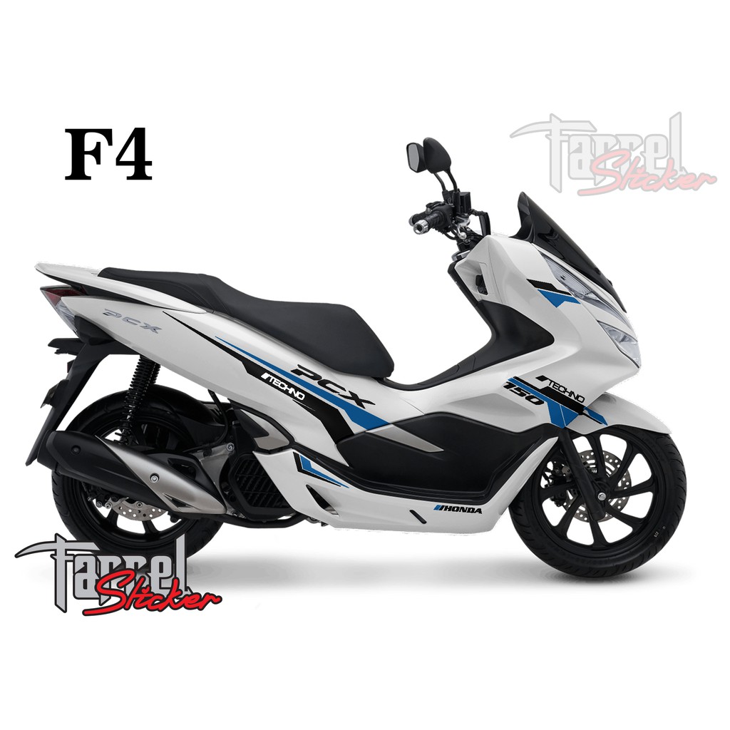 sticker pcx stiker stripping putih f4