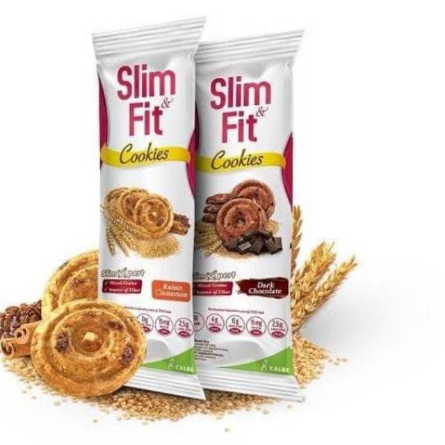 slim &amp; fit cookies dark cholate / raisin cinnamon 22 gram