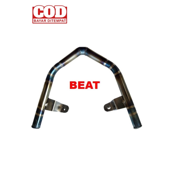 COD Behel Belakang Motor BEAT FI Two Tone Bahan Full Stainless - Blue