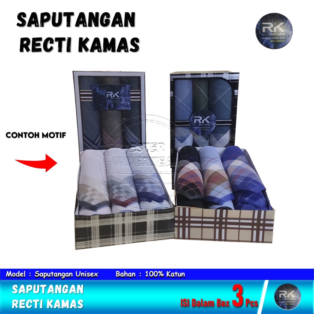 Saputangan Recti Kamas isi 3Pcs