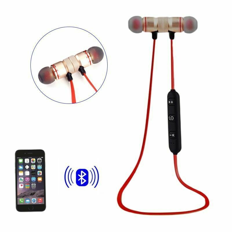 Headset Bluetooth Universal Race Magnetic Handsfree Sport Earphone Stereo Metal Solid Magnet BM1