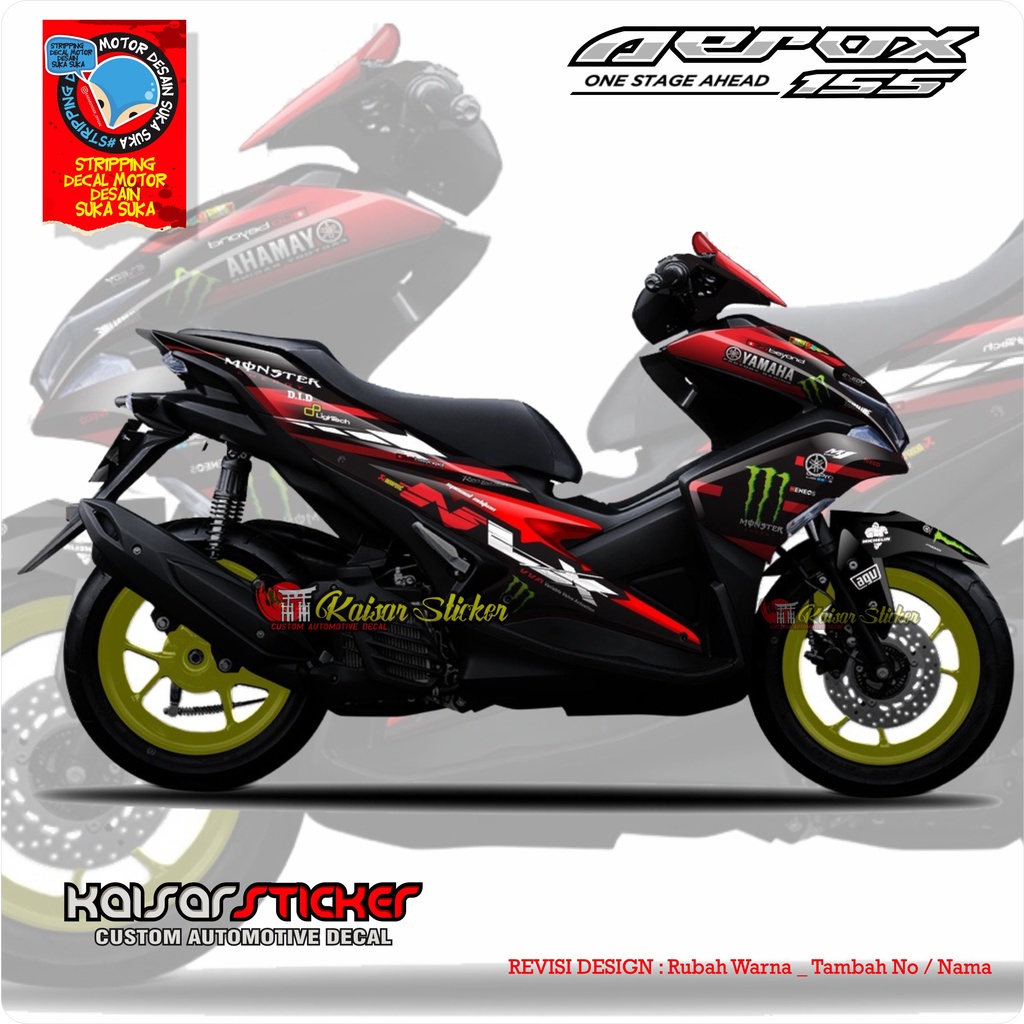 Decal Sticker - Dekal Stiker Variasi Motor Yamaha Aerox 155 Old Fullbody Nvx