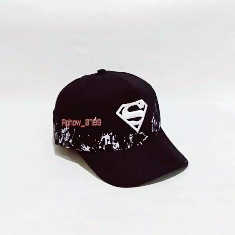 Topi Anak Laki Laki Motif Superhero Supermen Topi Anak Bordir Kekinian Topi anak Cowok Realpict