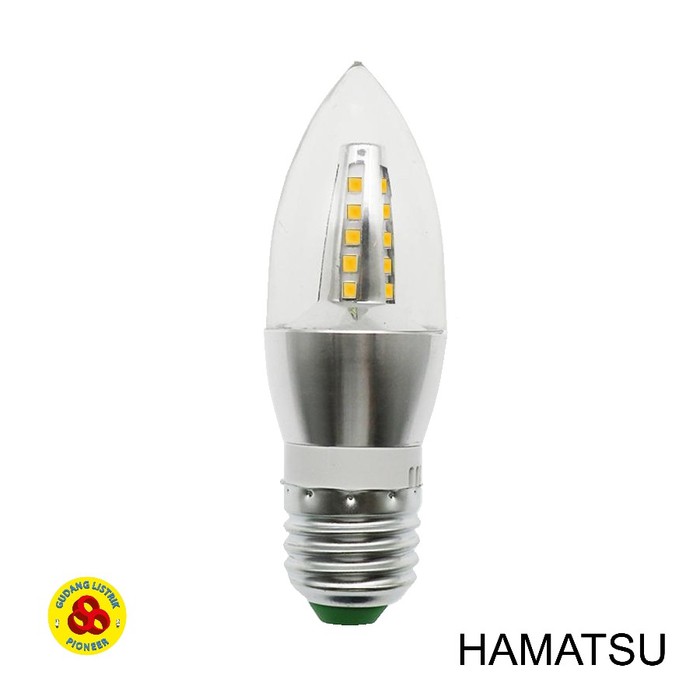 Lampu LED Candle 5W Putih E27 Clear Bohlam Jantung 5 Watt 6500K CDL