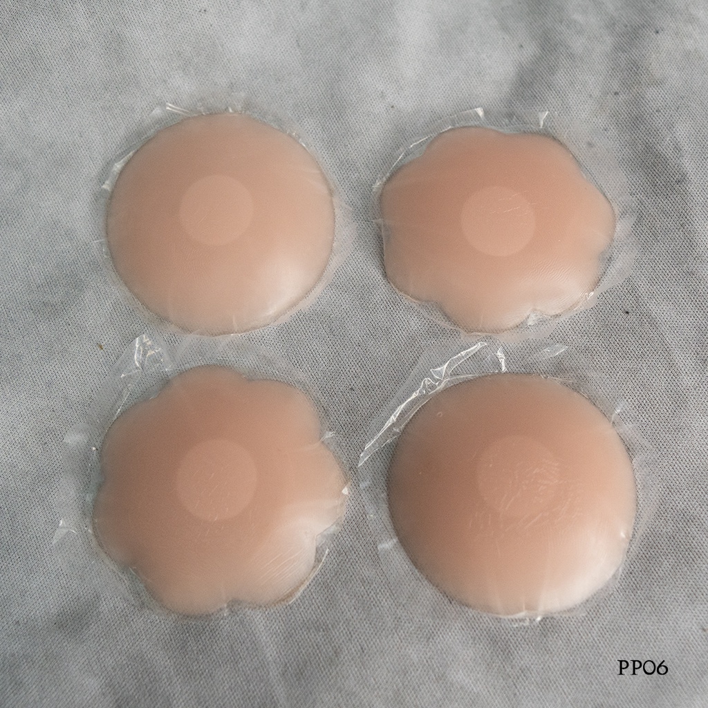 • BEBE • Sepasang Nipple Cover Pelindung Puting Silikon Pink PP06