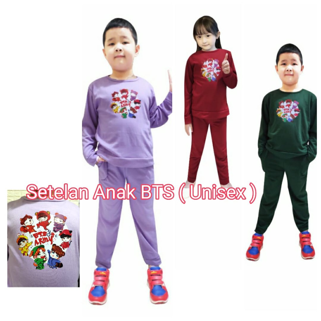 MOMOGI- SETELAN ANAK BTS ( UNISEX ) / Usia 5th-10th