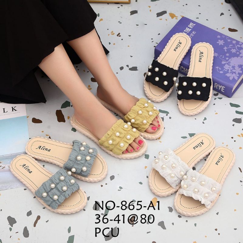 Sandal Selop Jelly Wanita Kain Mutiara Cute Springkle 865