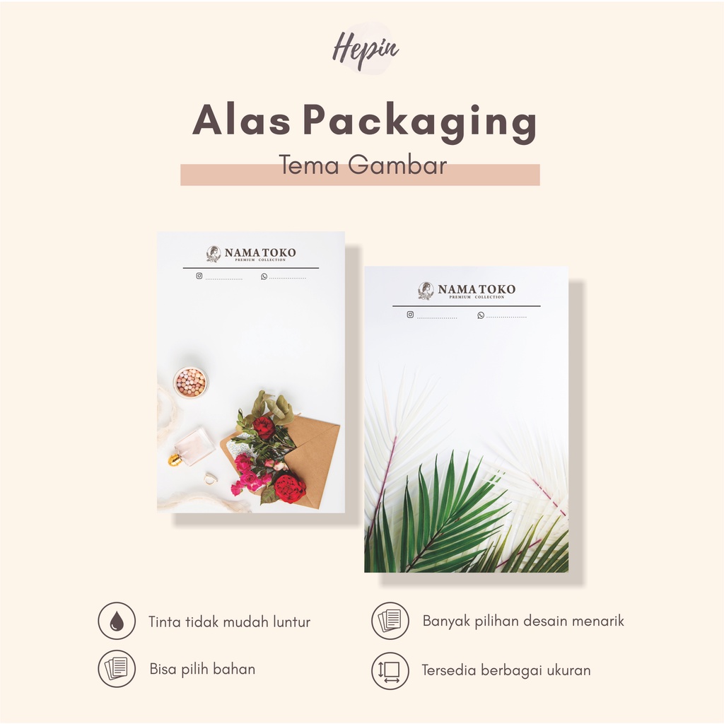 

kertas label aksesoris/free design/murah alas packing murah tema GAMBAR