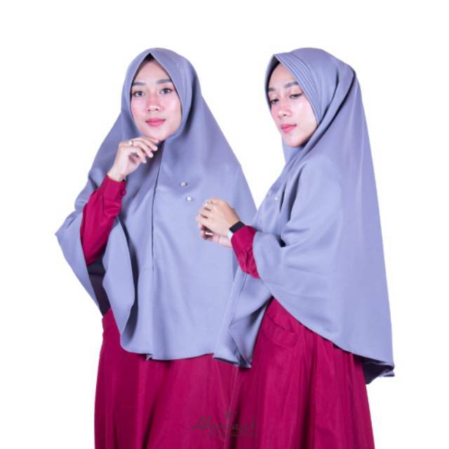 Alantasik - KHIMAR syari Mosscrepe L / jilbab instan jumbo / hijab pet antem R.23