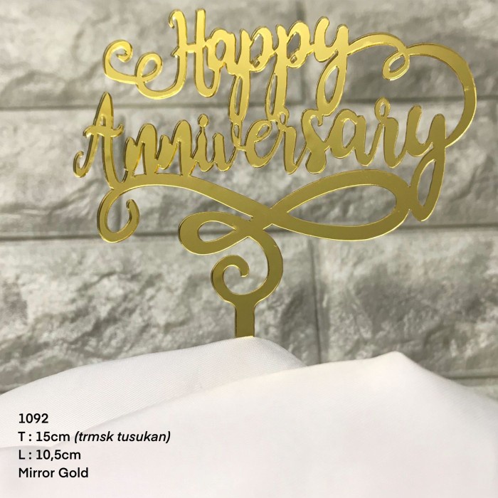 

HAPPY ANNIVERSARY CAKE TOPPER ANNIVERSARI TOPER DEKORASI KUE HARI JADI