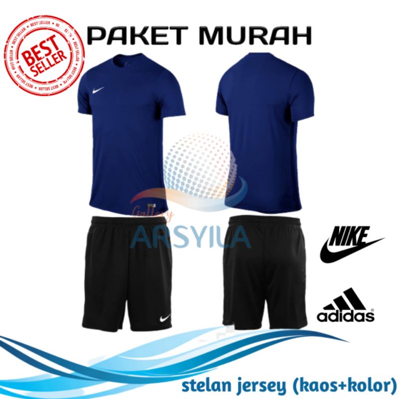 Stelan Jersey/ Futsal Polos navy-hitam