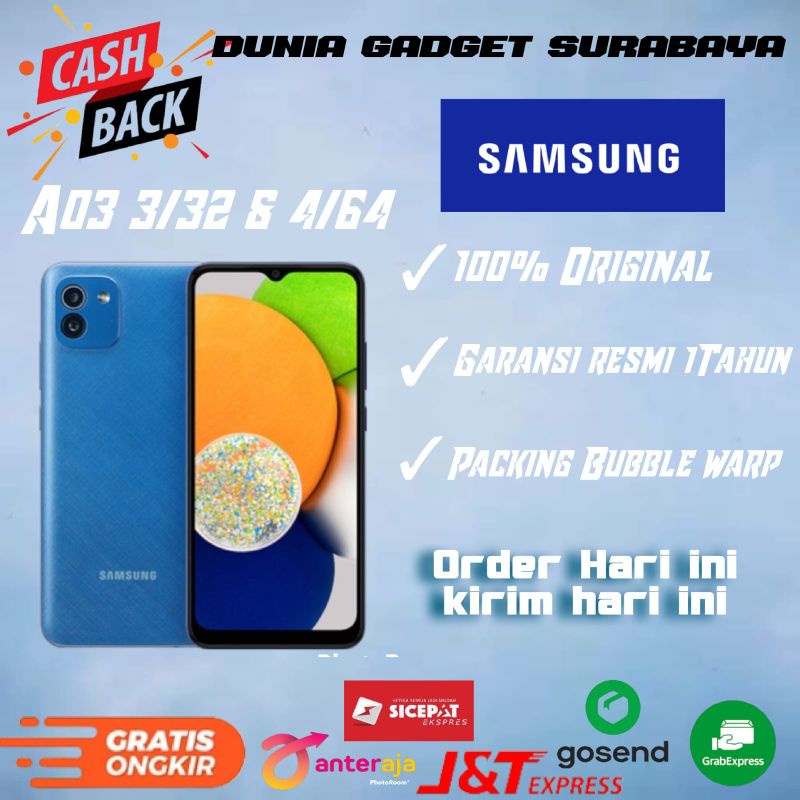 Jual Samsung Galaxy A03 4/128 Free Telkomsel 96Gb | Shopee Indonesia