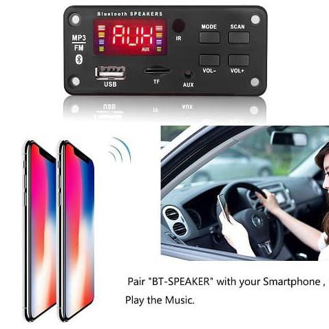 Fikashop000 | Mp3 Bluetooth Wireless 5.0 Decoder Speaker Board Car Audio Module Lcd