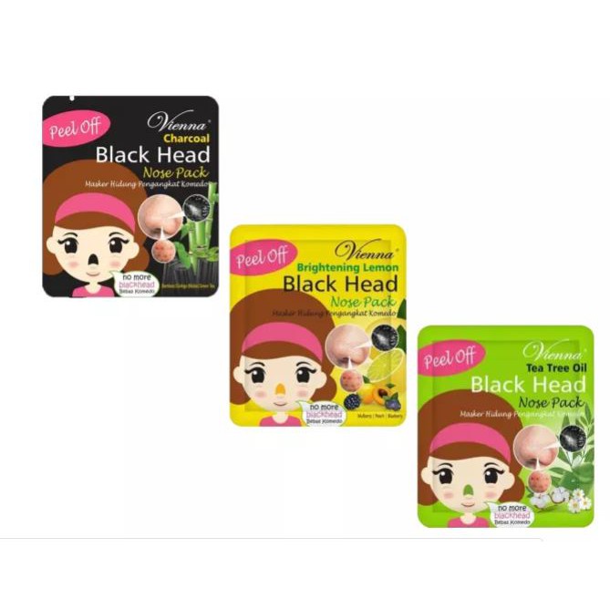 Vienna Black Head Nose Pack Peel Off Mask - Sachet 10ml