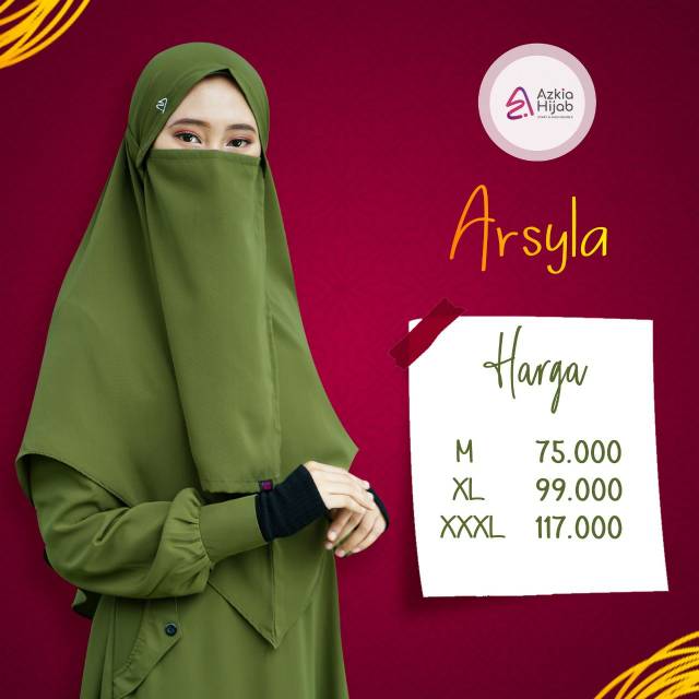 KHIMAR ARSYILA by AZKIA HIJAB Jilbab Instant