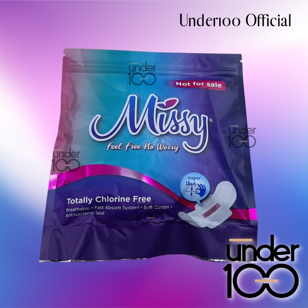 ❤ Under100 ❤ Missy Sample Not For Sale Pembalut Anti Bakteri | Jamur | Bocor | Keputihan Pantyliner Super Thin Softex