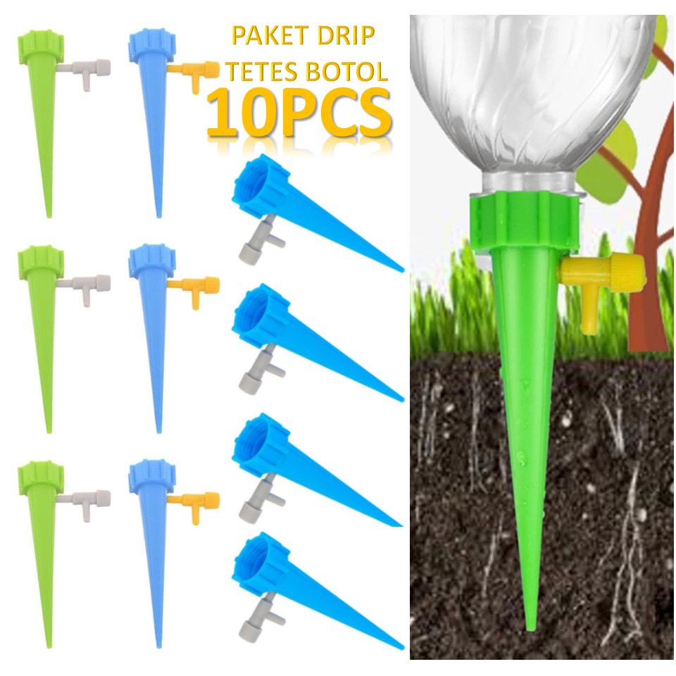 10pcs PAKET MURAH - DRIP TETES BOTOL Water Cone IRIGASI TETES Otomatis - DRIP TETES BOTOL