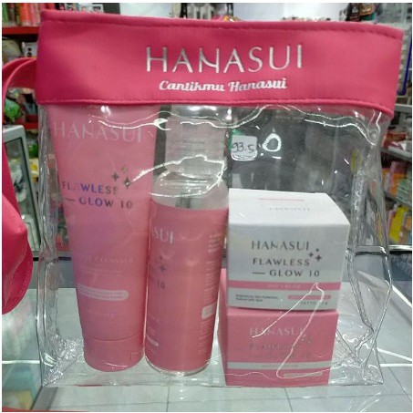 ✨SHASYA✨HANASUI Flawless Glow 10 Gentle Cleanser Power Essence Toner Serum Day Night Cream Spot Gel Lip Sleeping Cream Mud Peel Off Mask Masker Body Lotion Spa Exfoliating Gel Bar Soap