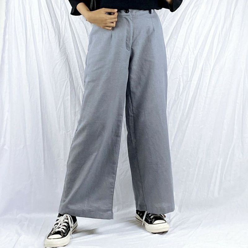 MIRABELLA DRILL PANTS / CELANA KULOT Highwaist Terbaru