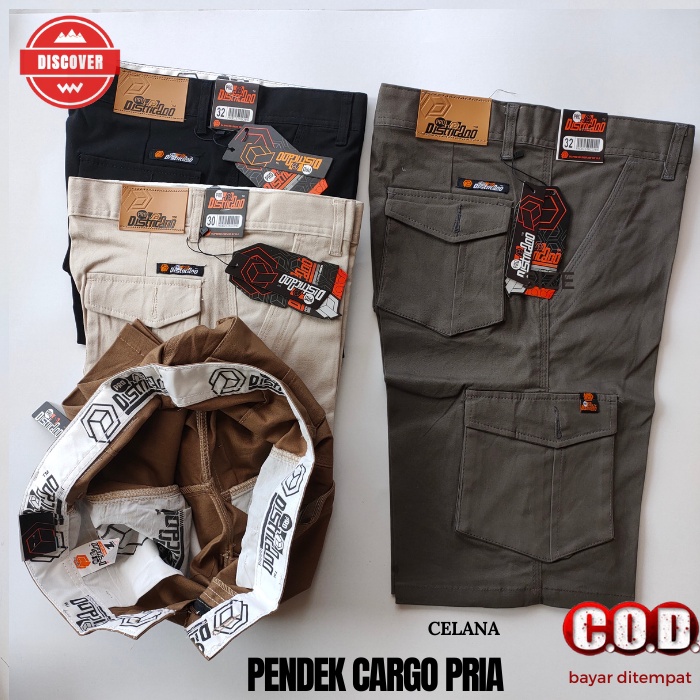 Celana Pria Cargo Pendek Distro Army Jumbo Bahan Katun Chino Kekinian