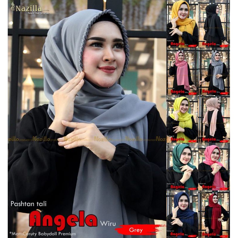 Jilbab Pashmina Instan Angela Wiru KCB Ori Nazilla