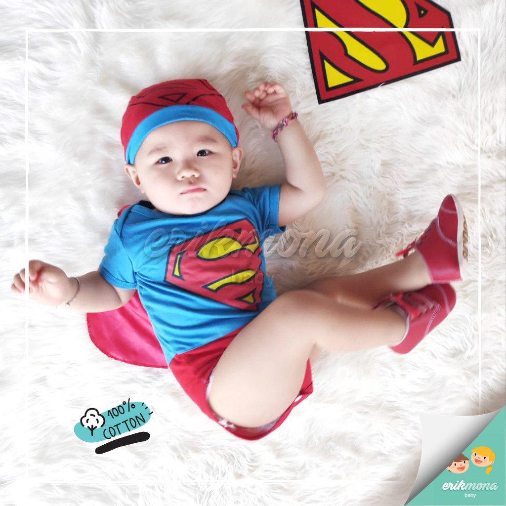 ❤️ baju bayi jumper bayi ❤️ lucu karakter superhero superman imut ❤️