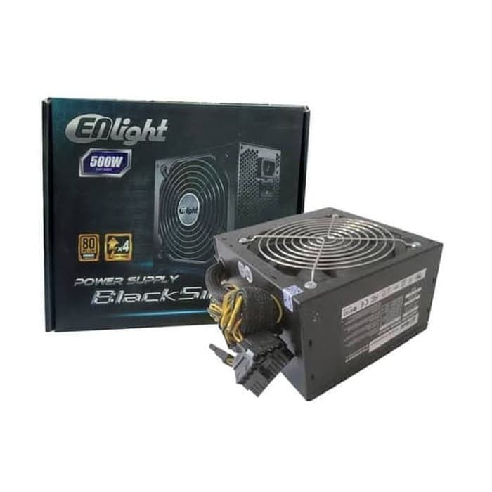 Enlight Power Supply 500W 80+ Black Silver