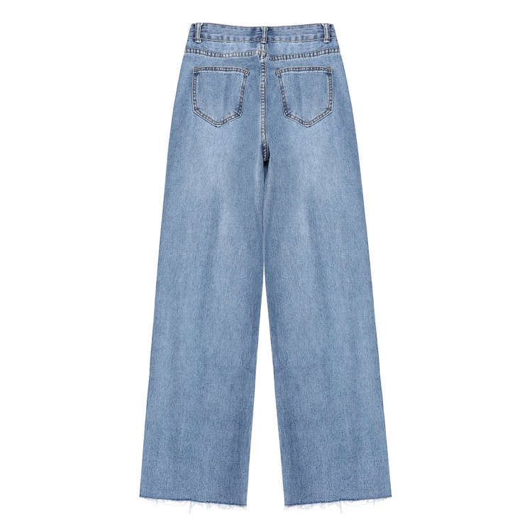 Jeans High Waist Straight Loose Korean Style Dengan Warna Biru  Celana Wanita