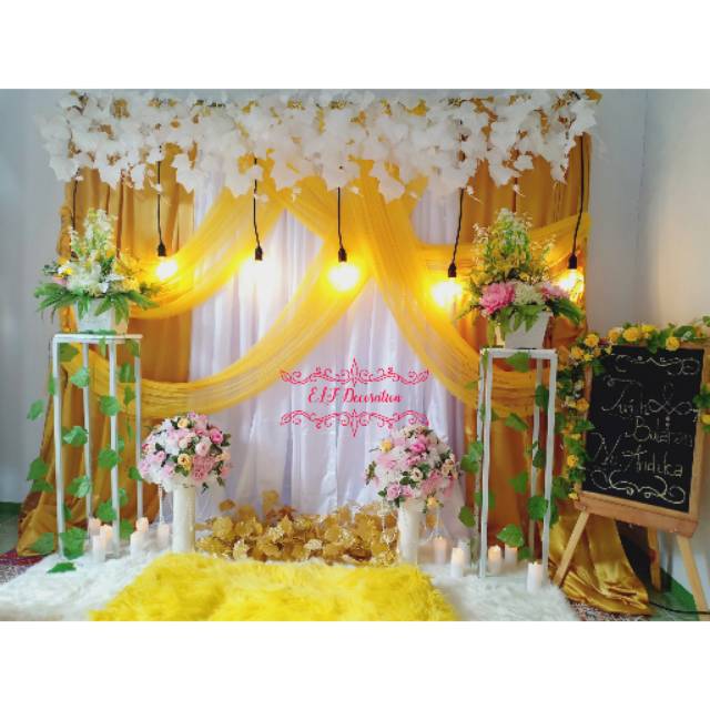 Backdrop dekorasi aqiqah akad tujuh bulanan lamaran dll