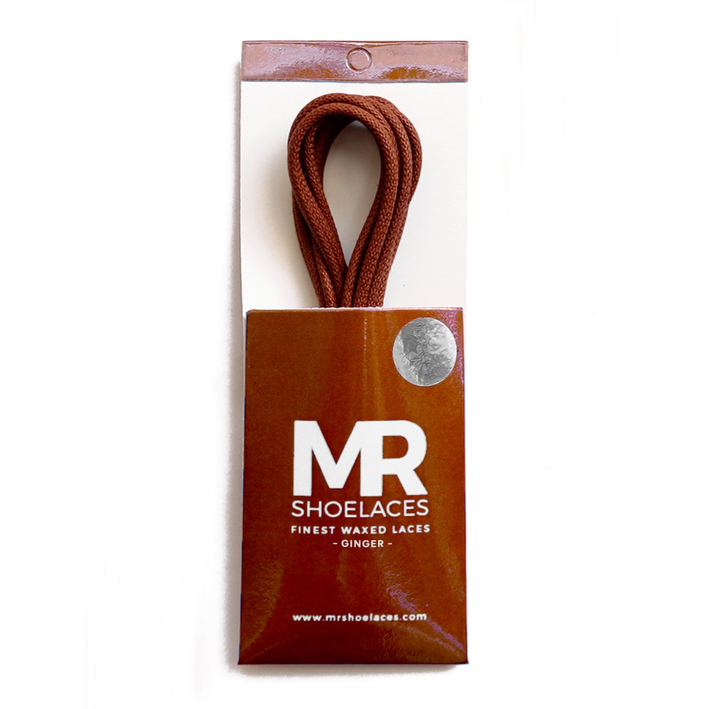 MR Shoelaces RD07 Ginger (Jahe) Tali Sepatu Lilin 2-3mm Bulat Round 50cm 60cm 70cm 80cm 90cm 100cm 120cm 150cm (Waxed Laces) - Premium Shoelace