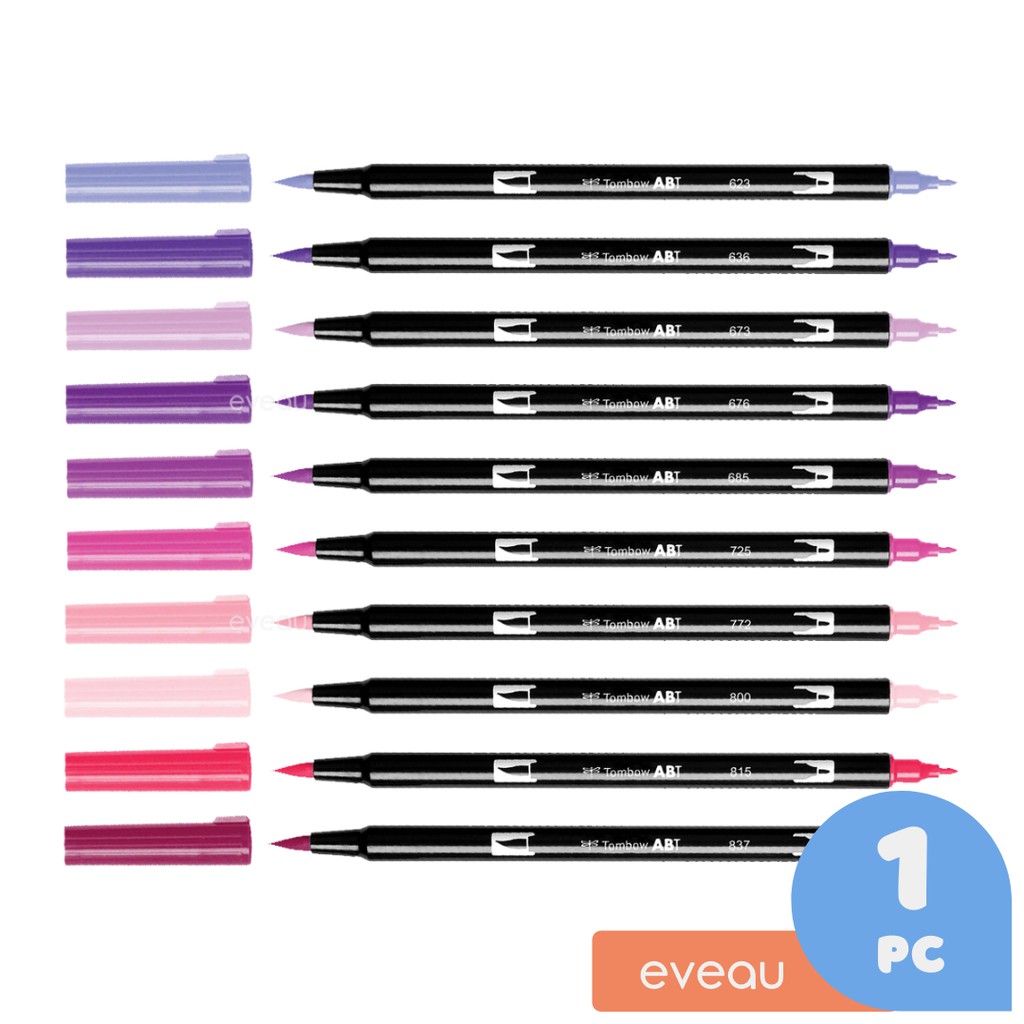 

Tombow ABT Dual Brush Pen Marker Purple, Pink & Red Series (Ungu & Merah) | Spidol Kaligrafi Satuan