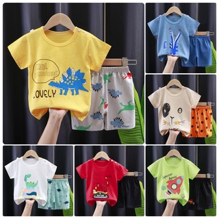 Image of SETELAN PENDEK ANAK MOTIF HEWAN LUCU