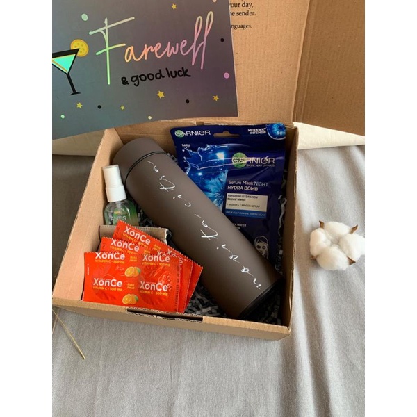 

farewell dan birthday gift / kado perpisahan atau ulang tahun / hampers / set kado / kado ulangtahun
