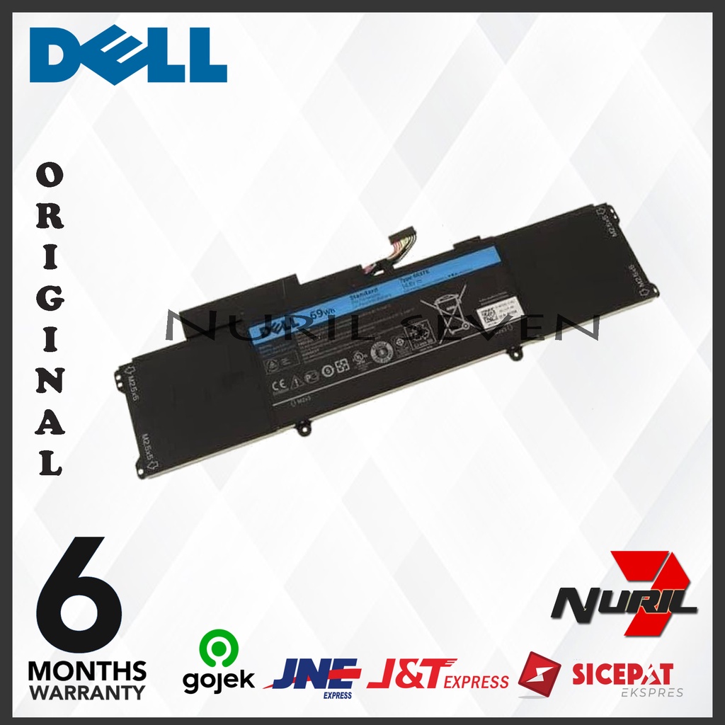 Original Baterai DELL XPS 14-L412x Ultrabook 14-L421x 4RXFK Battery Laptop Notebook