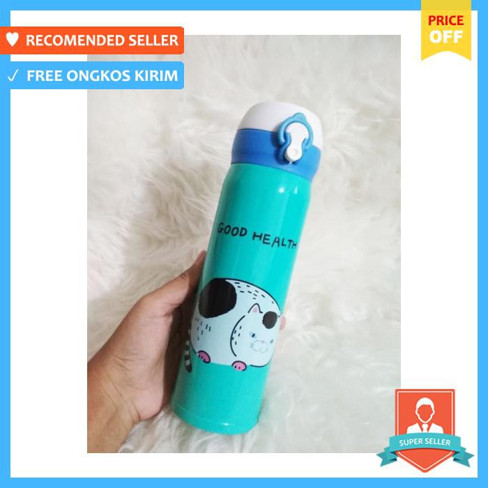 Termos Tumbler Karakter Kucing 500Ml B85/Vacuum Flash Stainless Steel - Botol Minum & Termos