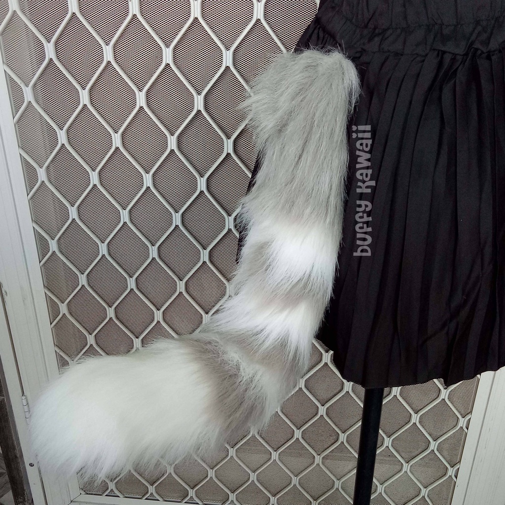 Ekor neko anggora furry blaster persia cat tail halloween cosplay accessories