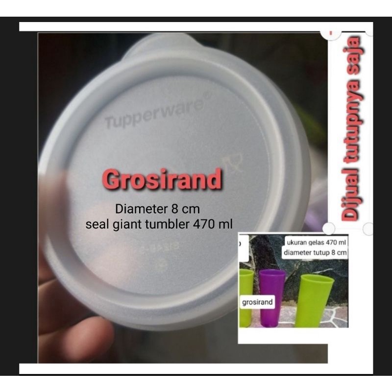 Seal Giant tumbler , Tutup gelas tumbler , tutup giant tunmbler , Seal Snack cup