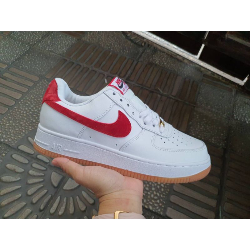 red air force 1 gum bottom