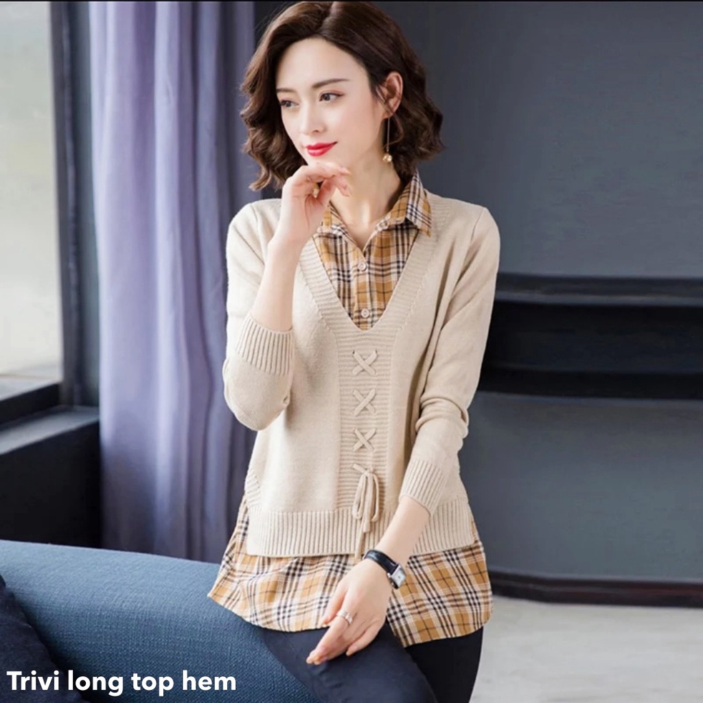 Trivi long top hem -Thejanclothes