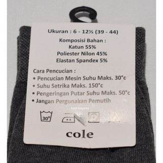  Kaos  Kaki Pria  COLE  Abu F0015 Original Real Picture 