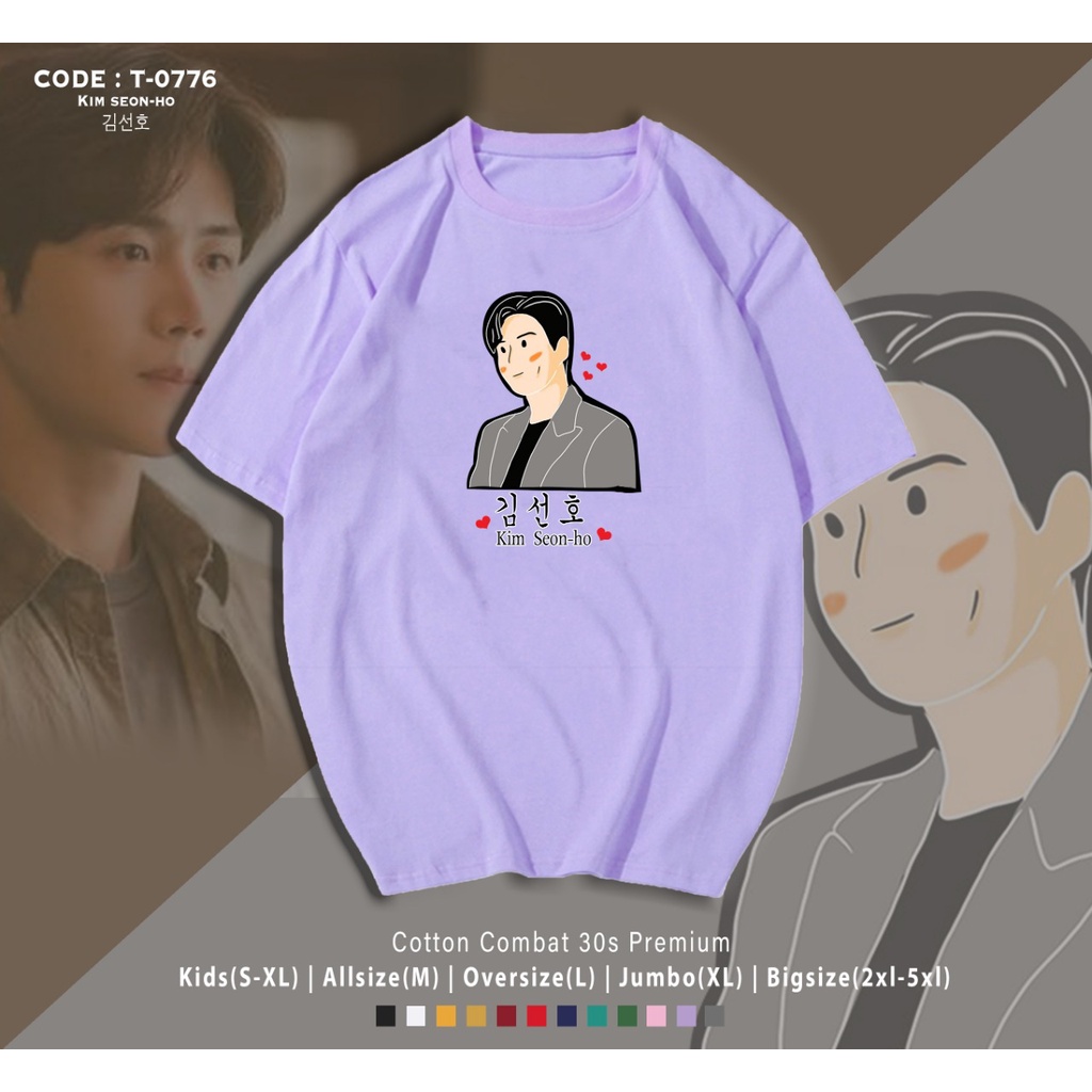 T-SHIRT / KAOS CEWEK / COWOK / REAL PICTURE / K-DRAMA SOON HO / COMBED