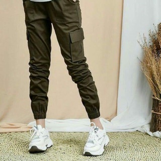  CARGO  JOGER PANTS JOGGER  CELANA  WANITA Shopee Indonesia