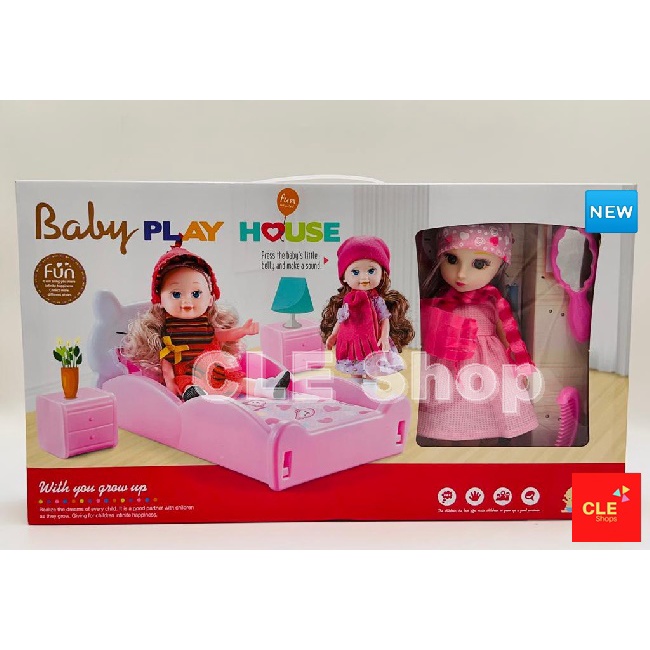 Mainan Boneka Berby + Kasur - mainan tempat tidur boneka